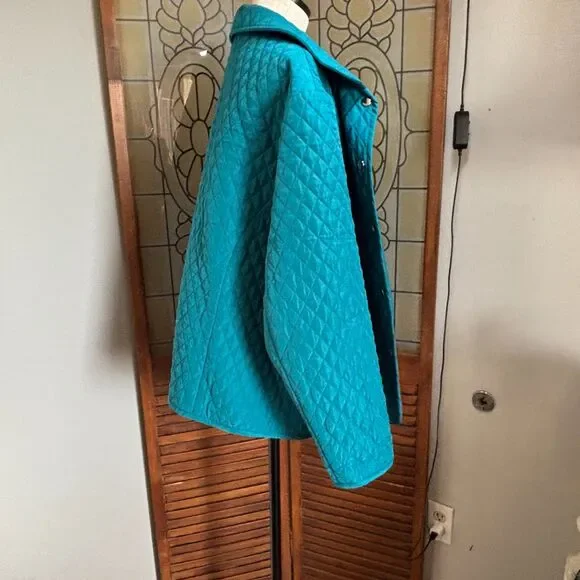 Briggs Of New York Retro Diamond Stitch Quilted Lightweight Jacket Plus Size 3X - Picture 4 of 16